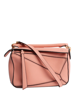 Pre-loved LOEWE Leather Mini Puzzle Bag, Pink, Pink