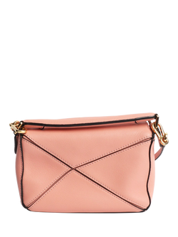 Pre-loved LOEWE Leather Mini Puzzle Bag, Pink - view 2, Pink