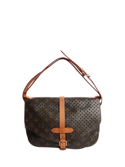 Pre-loved Louis Vuitton 2011 Monogram Flore Perforated Bag, Brown, Brown
