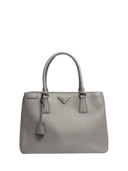Pre-loved Prada Galleria Saffiano Leather Top Handle Bag, Grey, Grey