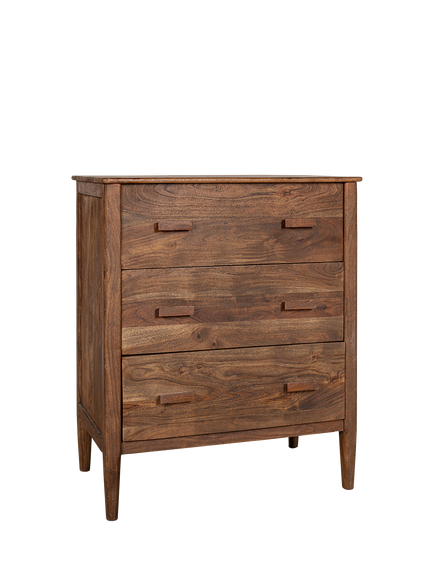 nkuku Anbu Acacia Chest of Drawers, Washed Walnut, Washed Walnut