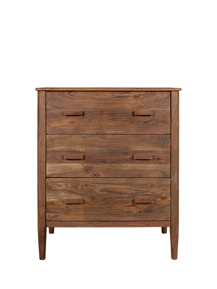 nkuku Anbu Acacia Chest of Drawers, Washed Walnut - view 2, Washed Walnut