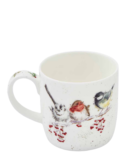 Wrendale Designs One Snowy Day Fine Bone China Mug, 310ml, White/Multi - view 2, White Multi