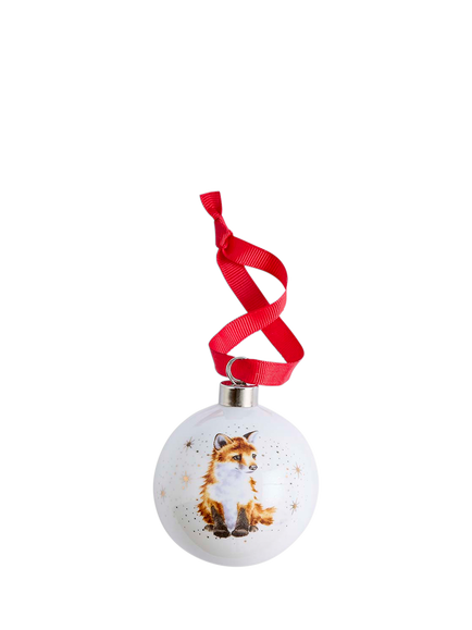 Wrendale Designs Baby's First Christmas 2026 Bone China Tree Bauble - view 2, White Multi