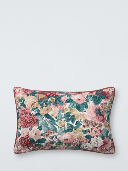John Lewis x Sanderson Rose and Peony Rectangular Cushion, Multi, Multi Multi