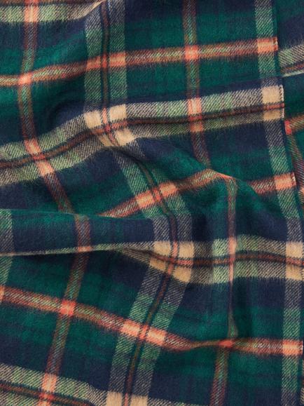 John Lewis Pure Merino Wool Check Scarf, Multi - view 2, Multi