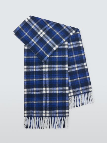 John Lewis Pure Wool Check Scarf, Multi, Multi