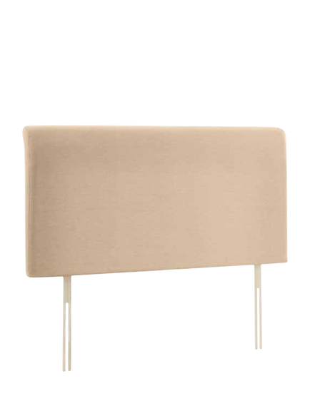 John Lewis OUTLET Bedford Strutted Upholstered Headboard, King Size, Deep Velvet Biscuit, Deep Velvet Biscuit