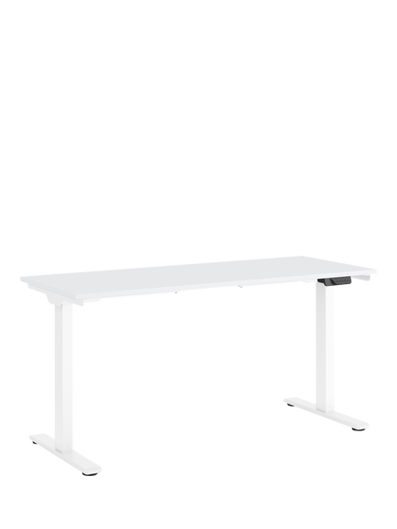 Humanscale E Float Go Desk, White, White Bamboo