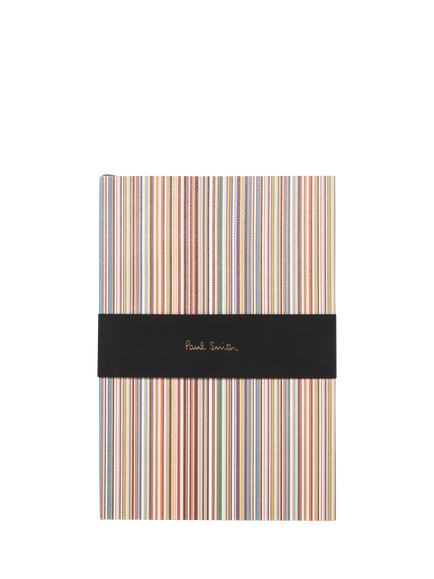Paul Smith Signature Stripe Notebook & Socks Gift Set, Multi - view 2, Multi Multi