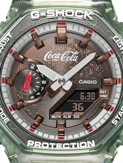 Coca-Cola x G-SHOCK GA-2100CC-3AER Men's Chronograph Watch, Green - view 2, Green