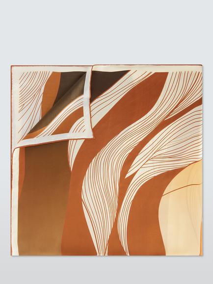 John Lewis Contour Silk Scarf, Multi - view 2, Natural Multi