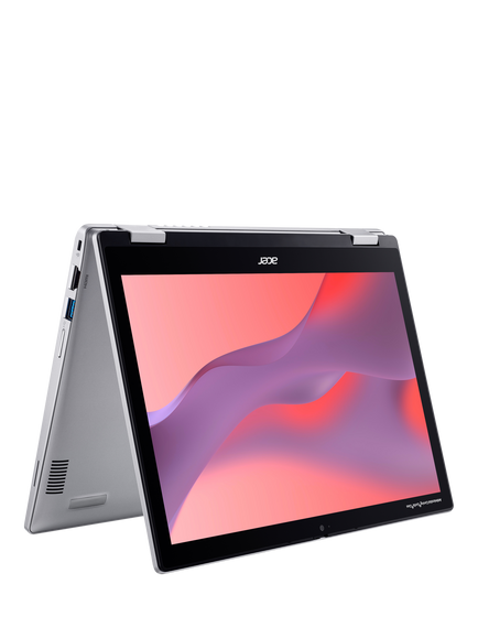 Acer Spin 312 Chromebook Convertible Laptop, Intel N100 Processor, 4GB RAM, 64GB eMMC, 12.2” WUXGA Touchscreen, Silver, Silver