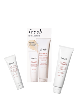 Fresh Rinse & Refresh Soy Face Cleanser Duo Skincare Gift Set - view 2, Clear
