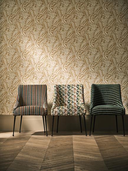 Osborne & Little Dufy Leaf Wallpaper - view 2, Celadon