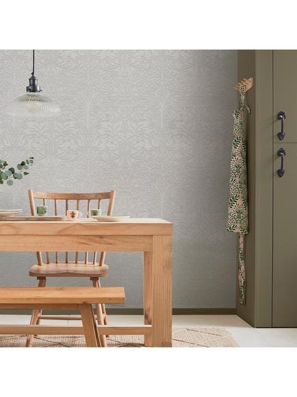 William Morris At Home Brother Rabbit Paintable Wallpaper, White - view 2, White