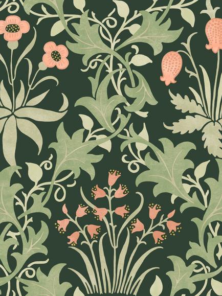 William Morris At Home Celandine Wallpaper, Forest