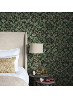 William Morris At Home Celandine Wallpaper - view 2, Forest