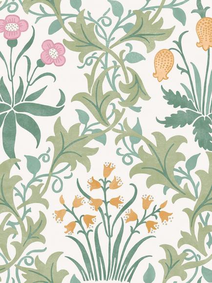 William Morris At Home Celandine Wallpaper, Spring Garden