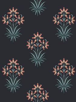 William Morris At Home Hyacinth Flower Wallpaper, Midnight