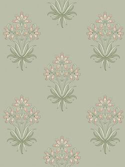 William Morris At Home Hyacinth Flower Wallpaper, Peony/ Sage