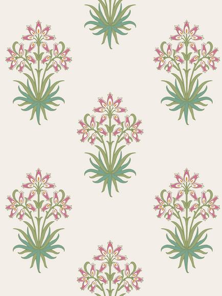 William Morris At Home Hyacinth Flower Wallpaper, Pink Cedar