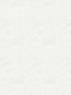 William Morris At Home Marigold Paintable Wallpaper, White, White