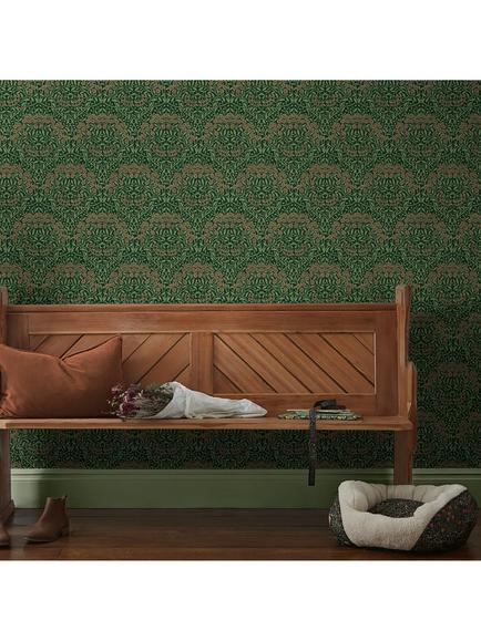 William Morris At Home Michaelmas Daisy Wallpaper - view 2, Forest