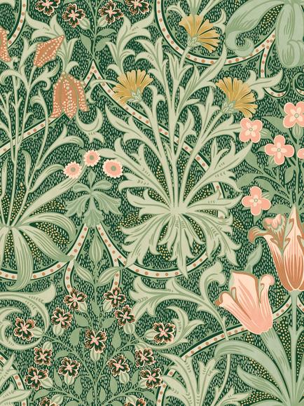 William Morris At Home Woodland Weeds Wallpaper, Forest