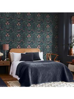 William Morris At Home Woodland Weeds Wallpaper - view 2, Midnight