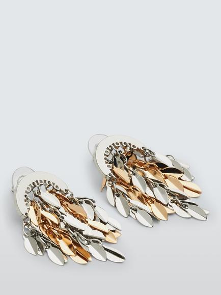 John Lewis Dainty Leaf Waterfall Drop Earrings, Gold/Silver, Gold/Silver