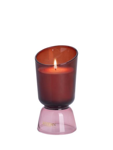 Esteban ICONIC COLOR Refillable Scented Jar Candle, Tonka, 200g - view 2, Red