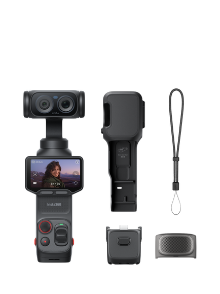 Insta360 Luna Ultra Dual Lens Action Camera, 8K, 72MP, 360° Recording, Black, Black
