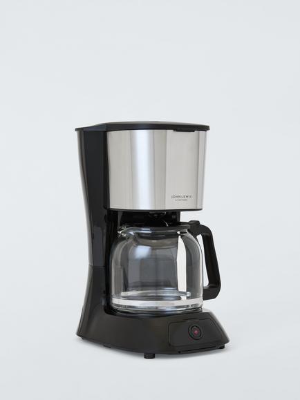 John Lewis Automatic Bean to Cup Coffee Machine, Stainless Steel - view 2, Stainless Steel