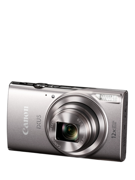 Canon IXUS 285 HS A Digital Camera, Full HD 1080p, 20.2MP, 12x Optical Zoom, 24x Zoom Plus, Wi-Fi, NFC, 3" LCD Screen, Silver, Silver