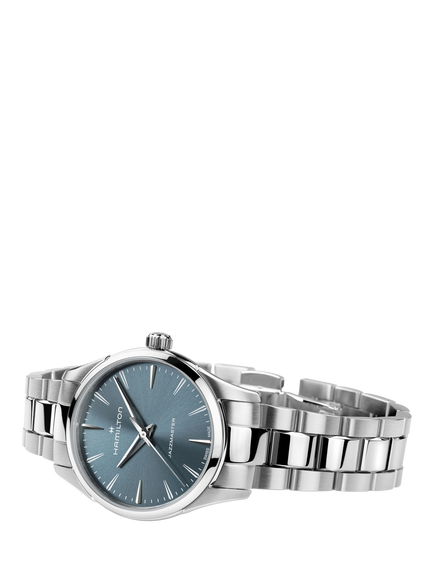 Hamilton H32301141 Women's Jazzmaster Quartz 32mm Bracelet Strap Watch, Blue / Silver - view 2, Blue / Silver