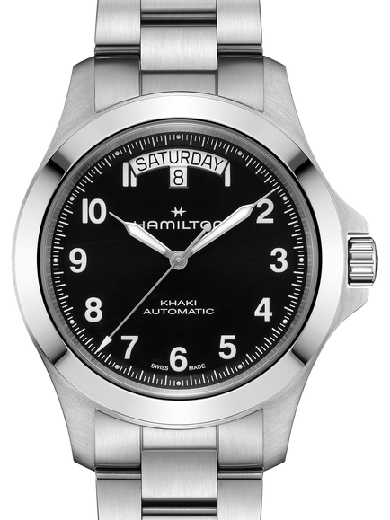 Hamilton H64475131 Men's 40mm Bracelet Strap Watch, Black / Silver, Black / Silver