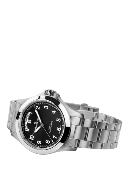 Hamilton H64475131 Men's 40mm Bracelet Strap Watch, Black / Silver - view 2, Black / Silver