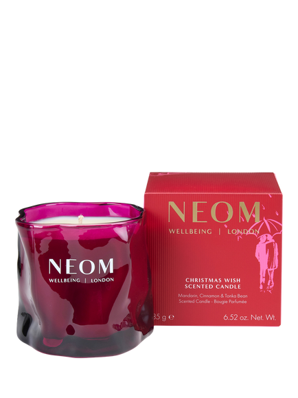 NEOM Wellbeing London Christmas Wish Candle, 185g, Pink