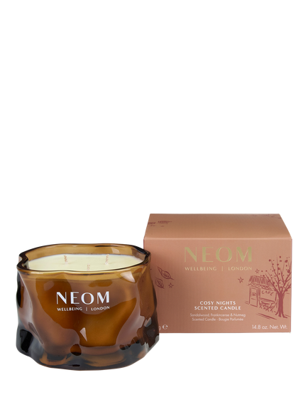 NEOM Wellbeing London Cosy Nights 3 Wick Candle, 420g, Brown
