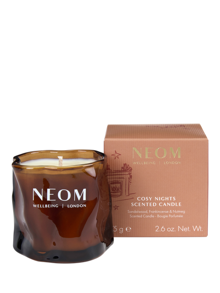NEOM Wellbeing London Cosy Nights Travel Candle, 75g, Brown