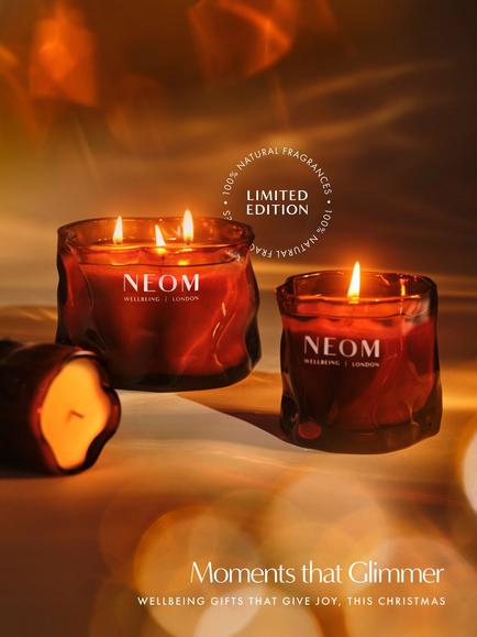 NEOM Wellbeing London Cosy Nights Travel Candle, 75g - view 2, Brown