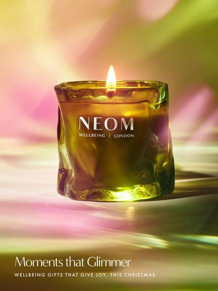 NEOM Wellbeing London Perfect Peace Candle, 185g - view 2, Green