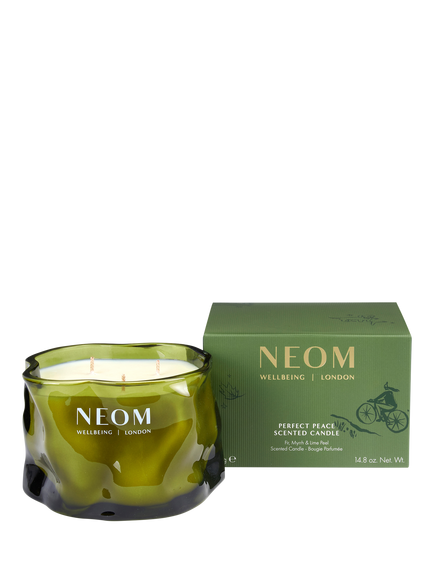 NEOM Wellbeing London Perfect Peace 3 Wick Candle, 420g, Green