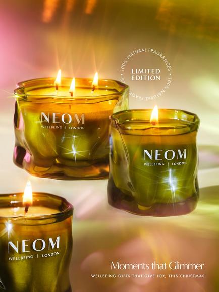 NEOM Wellbeing London Perfect Peace Travel Candle, 75g - view 2, Green