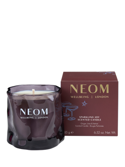 NEOM Wellbeing London Sparkling Joy Candle, 185g, Purple