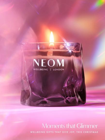 NEOM Wellbeing London Sparkling Joy Candle, 185g - view 2, Purple