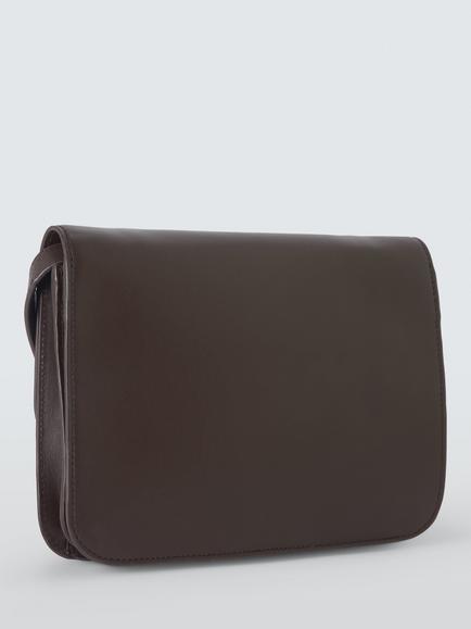 John Lewis Milan Lock Crossbody Bag, Choc - view 2, Choc