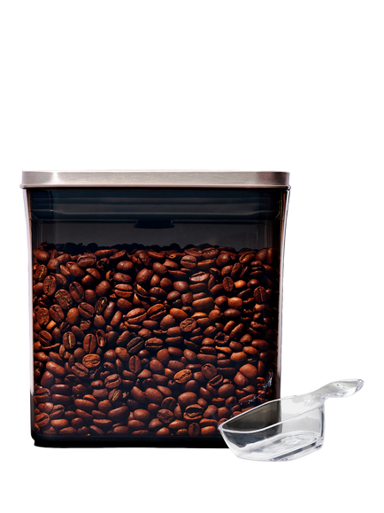 OXO Steel Coffee POP Container with Scoop, 1.6L, Clear, Clear