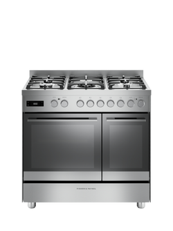 Fisher & Paykel Series 7 OR90L7DBGFX2  Dual Fuel Range Cooker with Gas Hob, Stainless Steel, Stainless Steel